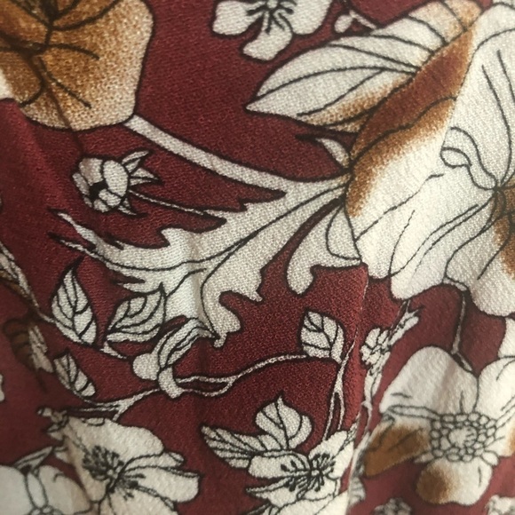 Maurices Womens Red Floral Hardware MIDI Dress XL Vacay Resort Cruise - Picture 6 of 8